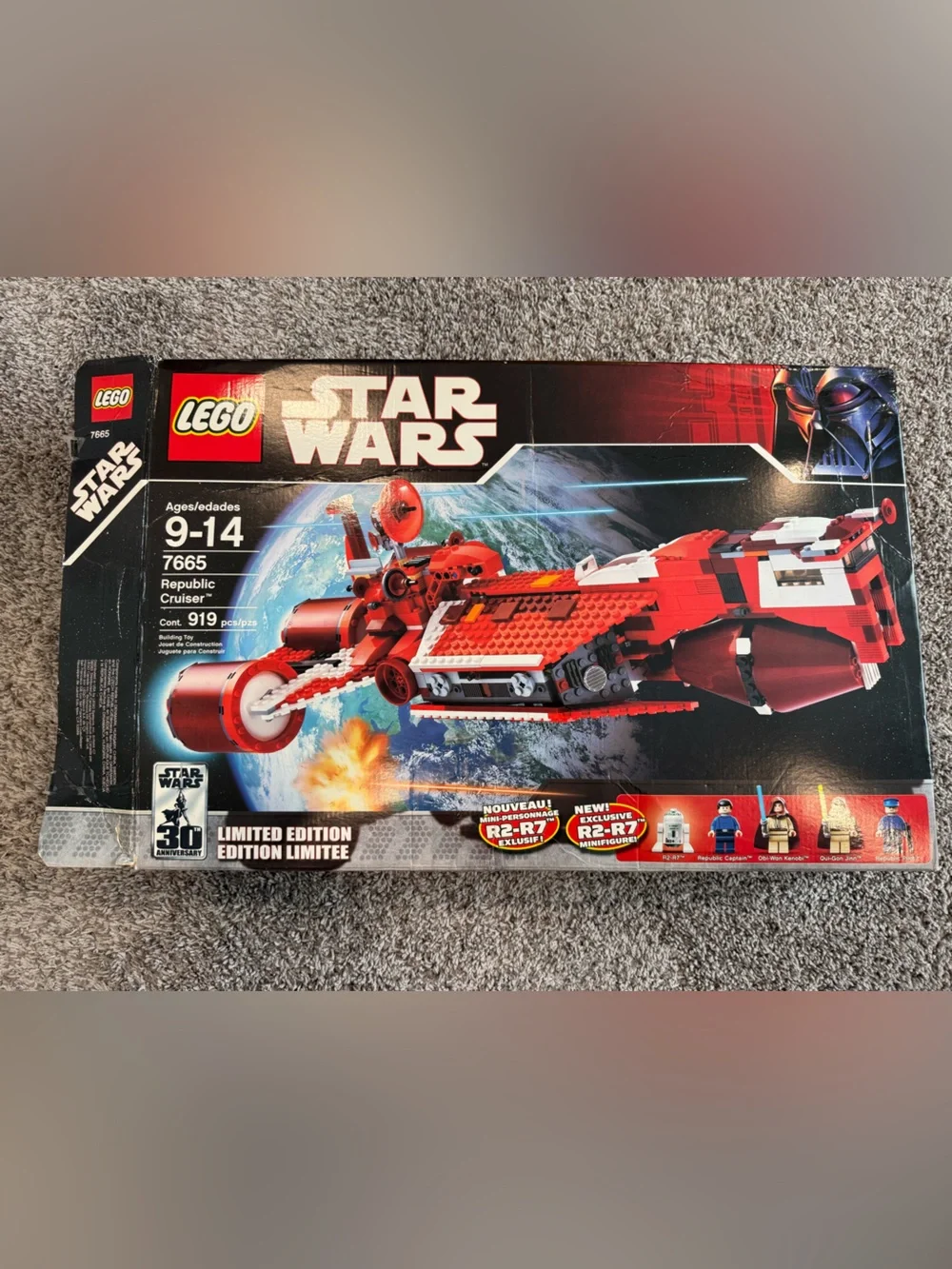 Lego Star Wars 7665 Republic Cruiser BOX ONLY